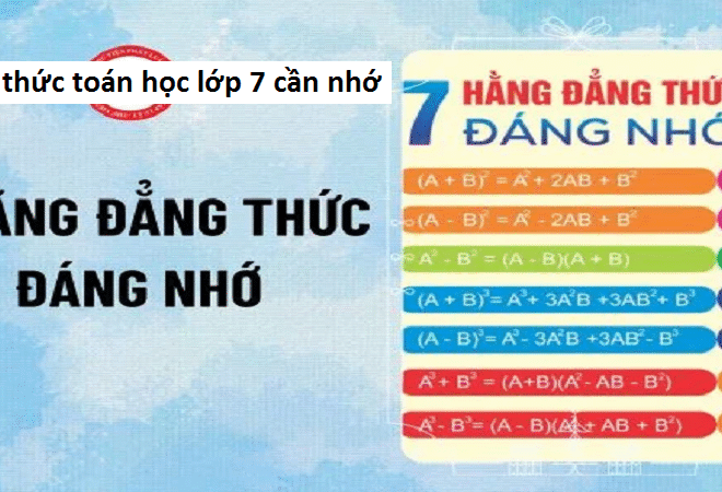 Công thức toán học lớp 7 cần nhớ